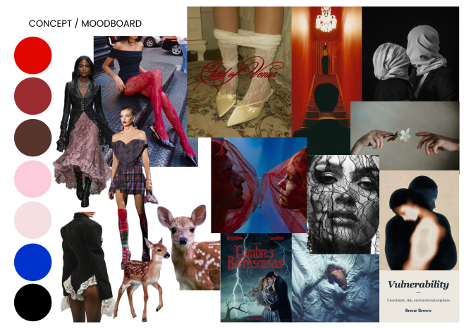 Moodboard de concepto: paleta cromática y referencias visuales