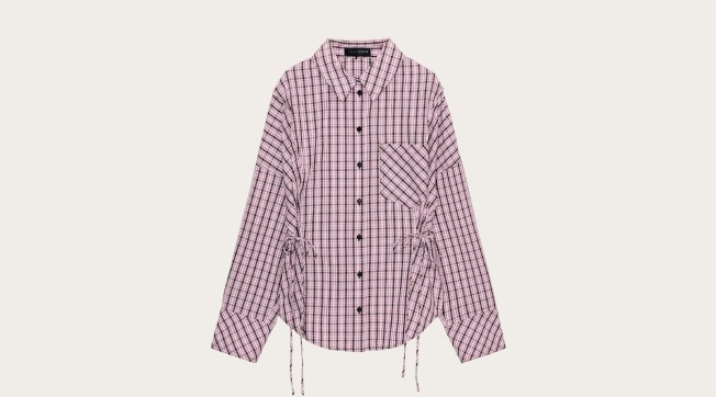 Camisa de cuadros rosa